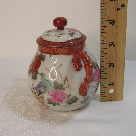 Antique Hand Painted Doubled Handled Bowl Japan - Picture 6 of 9